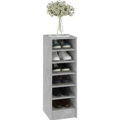 vidaXL - Schoenenkast - Grijs - Bewerkt hout - 31.5 x 35 x 92 cm