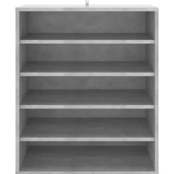 Kledingopbergers-vidaXL - Schoenenkast - Grijs - Bewerkt hout - 60 x 35 x 70 cm