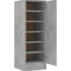 Schoenenkasten-vidaXL - Schoenenkast - Grijs - Bewerkt hout - 31.5 x 35 x 92 cm