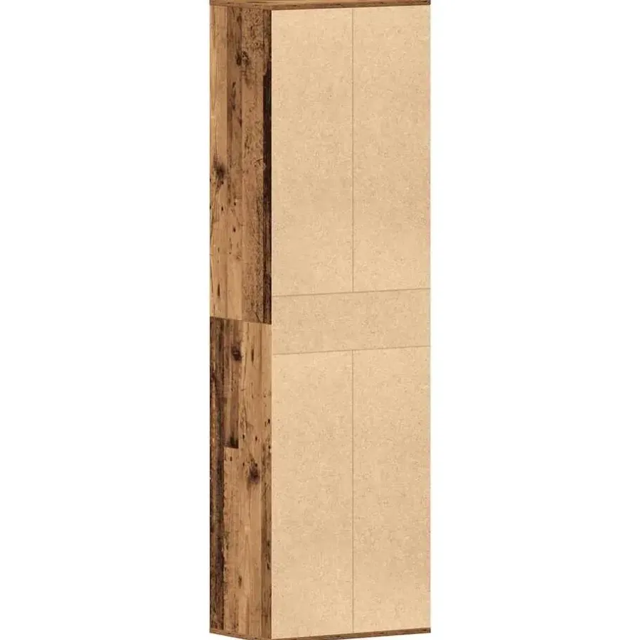 Schoenenkasten-vidaXL - Schoenenkast - Oud hout - Bewerkt hout - 22 paar - 54x34x183 cm