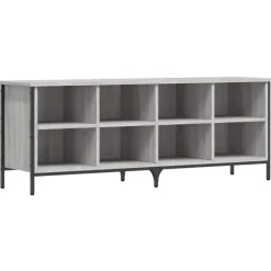 Schoenenkasten-vidaXL - Schoenenkast 8 paar met 8 vakken - Grijs sonoma eiken - 131x35x50 cm