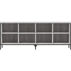 Schoenenkasten-vidaXL - Schoenenkast 8 paar met 8 vakken - Grijs sonoma eiken - 131x35x50 cm