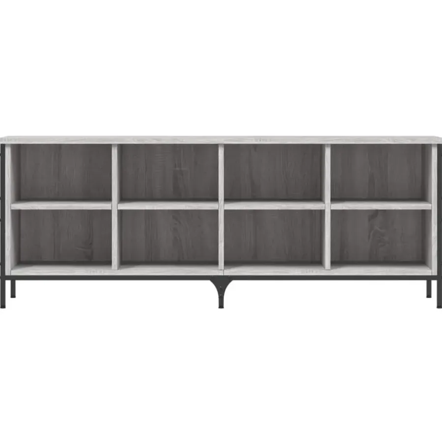 Schoenenkasten-vidaXL - Schoenenkast 8 paar met 8 vakken - Grijs sonoma eiken - 131x35x50 cm