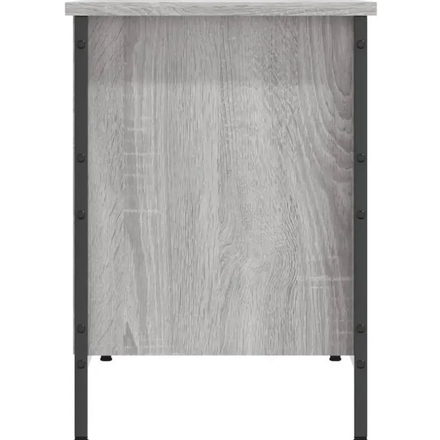 Schoenenkasten-vidaXL - Schoenenkast 8 paar met 8 vakken - Grijs sonoma eiken - 131x35x50 cm