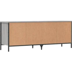 Schoenenkasten-vidaXL - Schoenenkast 8 paar met 8 vakken - Grijs sonoma eiken - 131x35x50 cm