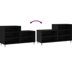 vidaXL - Schoenenkast 10 paar met metalen poten - Zwart - Hout - 102x36x60 cm