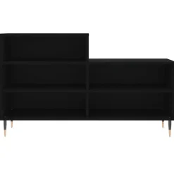 vidaXL - Schoenenkast 10 paar met metalen poten - Zwart - Hout - 102x36x60 cm