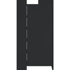 Schoenenkasten-vidaXL - Schoenenkast 10 paar met 1 deur - Zwart - Bewerkt hout - 52x37.5x100 cm