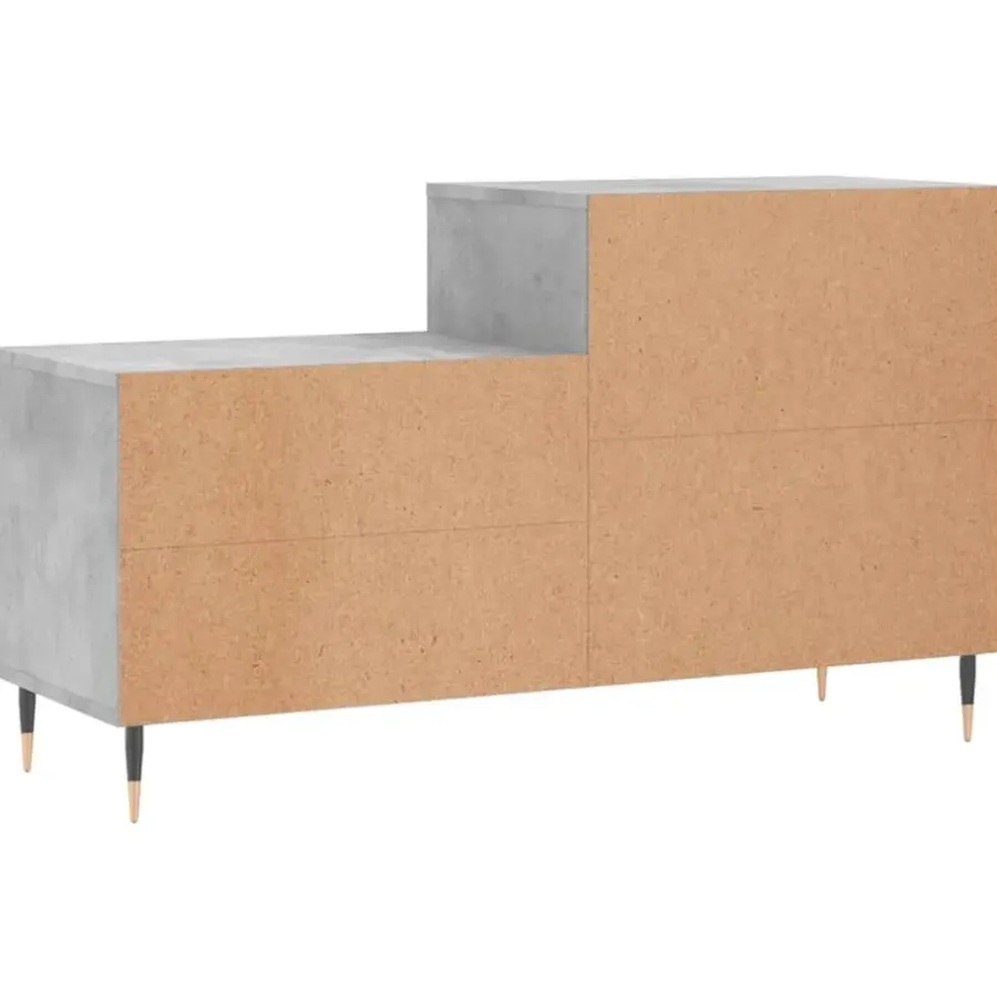 Schoenenkasten-vidaXL - Schoenenkast 10 paar met metalen poten - Betongrijs - 102x36x60 cm