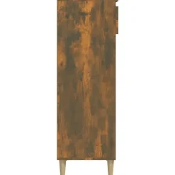 vidaXL - Schoenenkast 4 paar met lade - Gerookt eiken - Hout - 40x36x105 cm