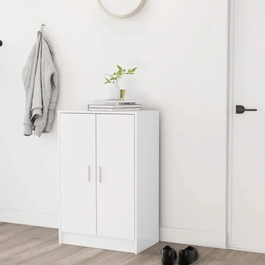 vidaXL - Schoenenkast - Wit - Bewerkt hout - 60 x 35 x 92 cm