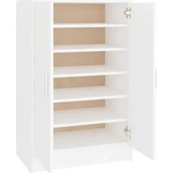 vidaXL - Schoenenkast - Wit - Bewerkt hout - 60 x 35 x 92 cm