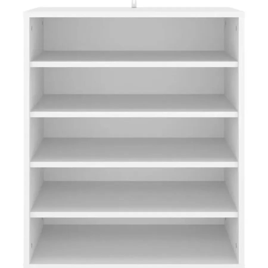 vidaXL - Schoenenkast - Wit - Bewerkt hout - 60 x 35 x 70 cm