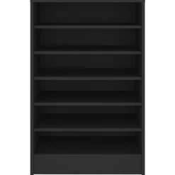 vidaXL - Schoenenkast - Zwart - Bewerkt hout