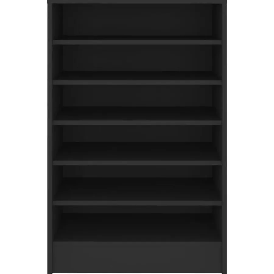 vidaXL - Schoenenkast - Zwart - Bewerkt hout