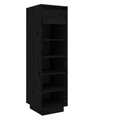 vidaXL - Schoenenkast - Zwart - Grenenhout