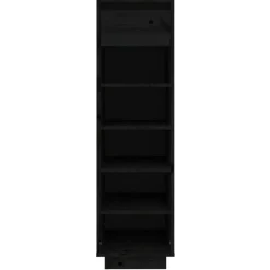 vidaXL - Schoenenkast - Zwart - Grenenhout