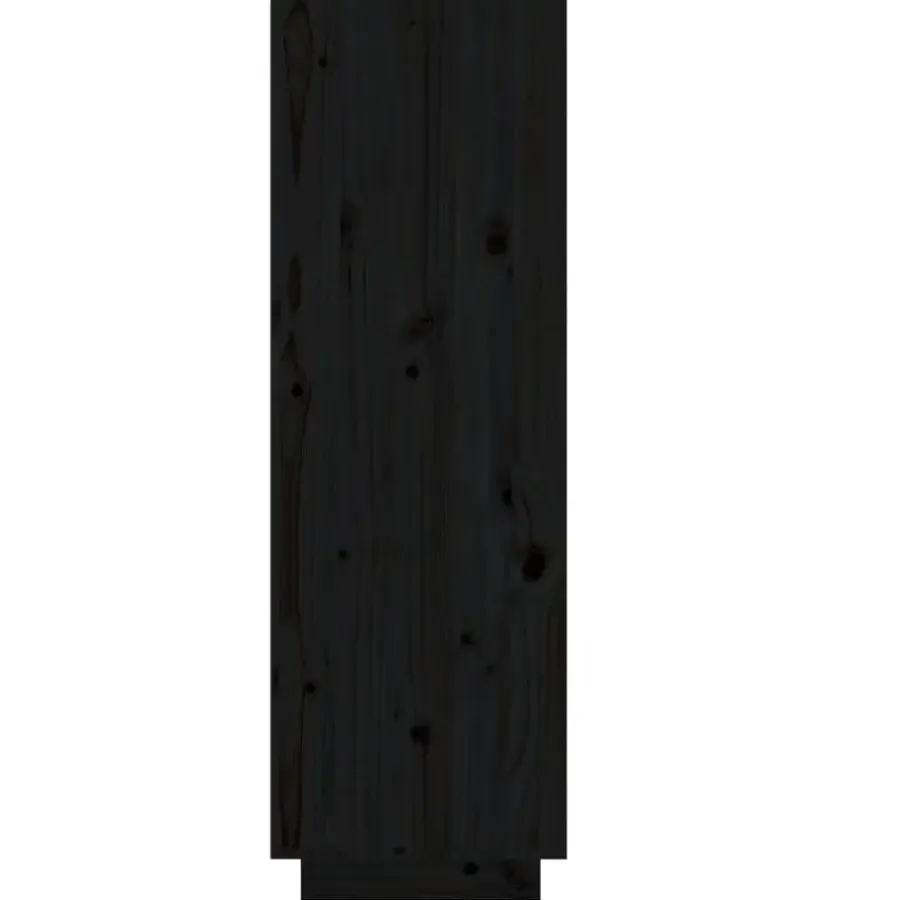 vidaXL - Schoenenkast - Zwart - Grenenhout