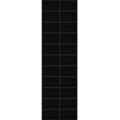 vidaXL - Schoenenkast - Zwart eiken - Bewerkt hout - 22 paar - 54x34x183 cm
