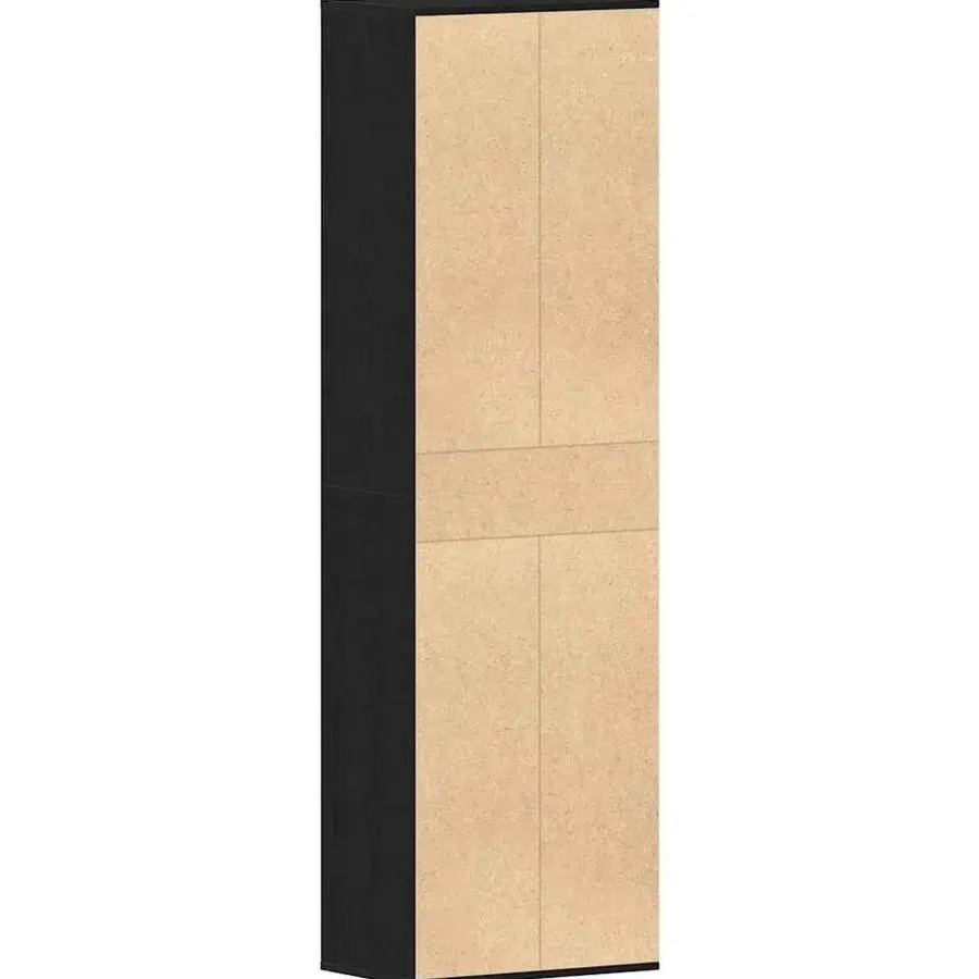 vidaXL - Schoenenkast - Zwart eiken - Bewerkt hout - 22 paar - 54x34x183 cm