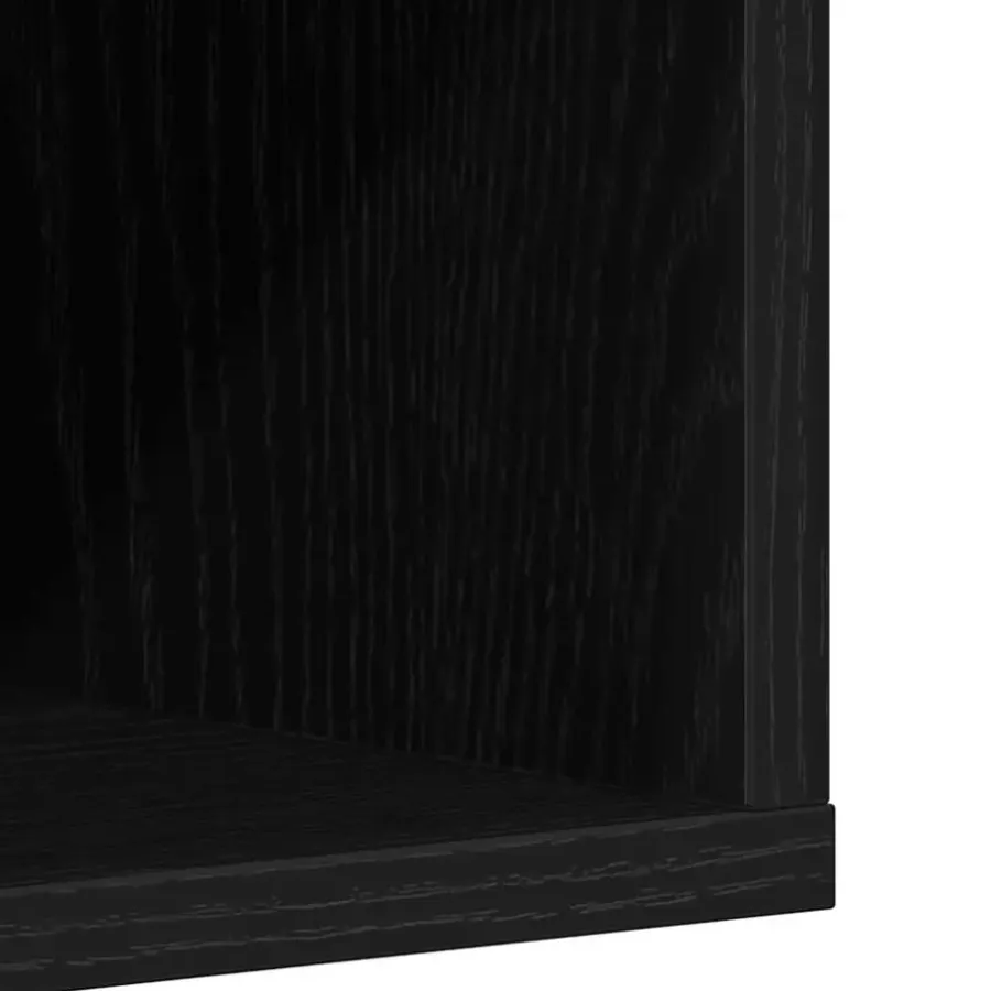 vidaXL - Schoenenkast - Zwart eiken - Bewerkt hout - 22 paar - 54x34x183 cm