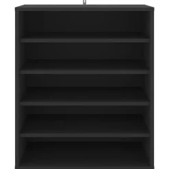 Schoenenkasten-vidaXL - Schoenenkast - Zwart - Bewerkt hout - 60 x 35 x 70 cm