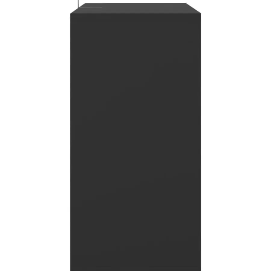 Schoenenkasten-vidaXL - Schoenenkast - Zwart - Bewerkt hout - 60 x 35 x 70 cm