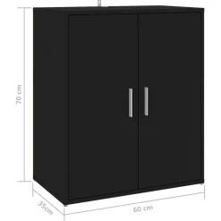vidaXL - Schoenenkast - Zwart - Bewerkt hout - 60 x 35 x 70 cm