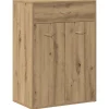 vidaXL - Schoenenkast met 1 lade 2 deuren - Artisan eiken - Hout - 60x35x84 cm