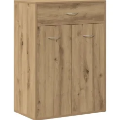 vidaXL - Schoenenkast met 1 lade 2 deuren - Artisan eiken - Hout - 60x35x84 cm