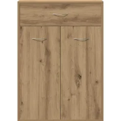 vidaXL - Schoenenkast met 1 lade 2 deuren - Artisan eiken - Hout - 60x35x84 cm