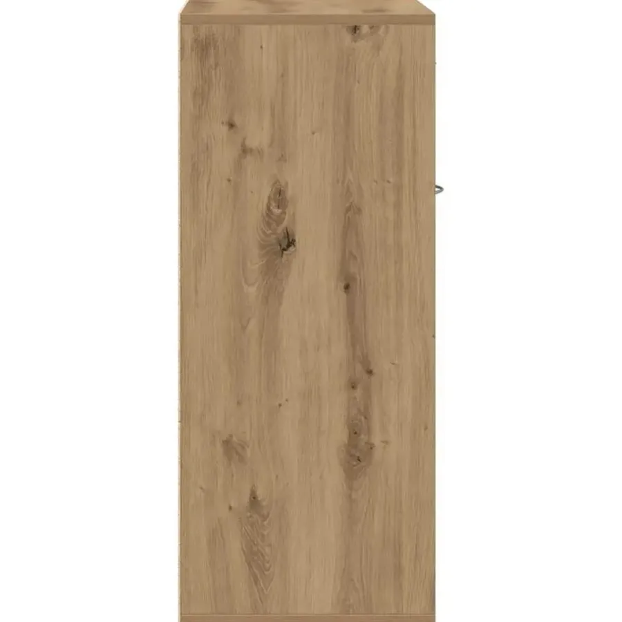 vidaXL - Schoenenkast met 1 lade 2 deuren - Artisan eiken - Hout - 60x35x84 cm