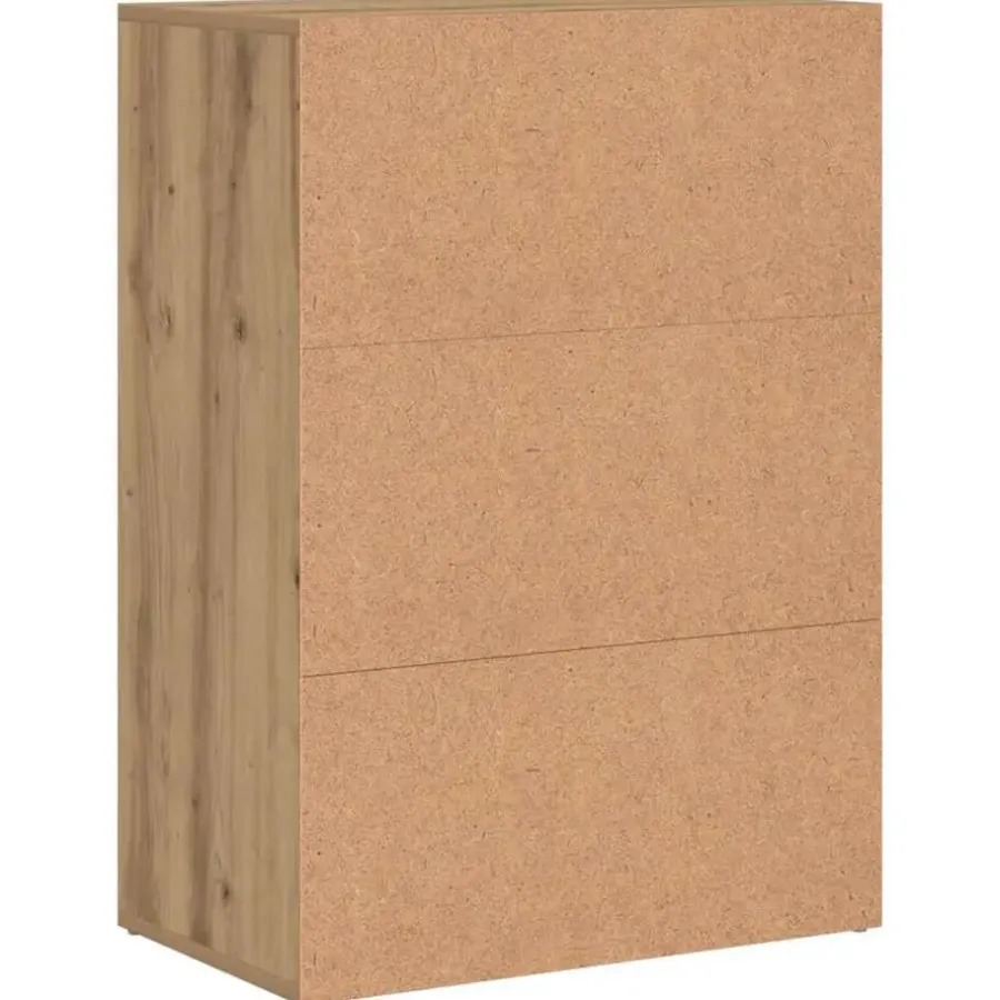 vidaXL - Schoenenkast met 1 lade 2 deuren - Artisan eiken - Hout - 60x35x84 cm