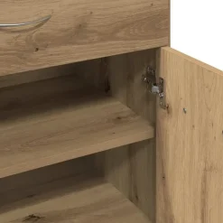 vidaXL - Schoenenkast met 1 lade 2 deuren - Artisan eiken - Hout - 60x35x84 cm