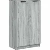 vidaXL - Schoenenkast met 2 deuren - Grijs sonoma eiken - Hout - 59x35x100.5 cm