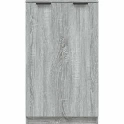 vidaXL - Schoenenkast met 2 deuren - Grijs sonoma eiken - Hout - 59x35x100.5 cm