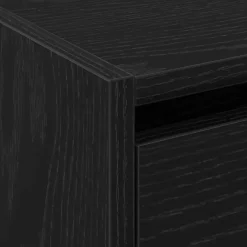 Schoenenkasten-vidaXL - Schoenenkast met 3 kleppen 9 paar - Zwart eiken - 80x21x125,5 cm