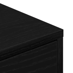 Schoenenkasten-vidaXL - Schoenenkast met 1 lade en 2 deuren - Zwart eiken - Hout - 60x35x84 cm