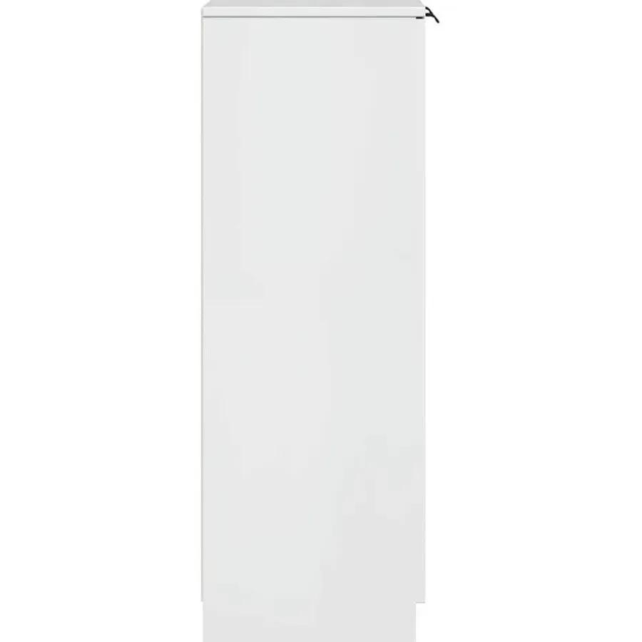 vidaXL - Schoenenkast met 2 deuren - Hoogglans wit - Hout - 59x35x100.5 cm