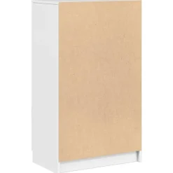 vidaXL - Schoenenkast met 2 deuren - Hoogglans wit - Hout - 59x35x100.5 cm