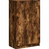 Schoenenkasten-vidaXL - Schoenenkast met 2 deuren - Gerookt eiken - Hout - 59x35x100 cm
