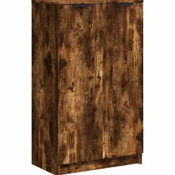 Schoenenkasten-vidaXL - Schoenenkast met 2 deuren - Gerookt eiken - Hout - 59x35x100 cm