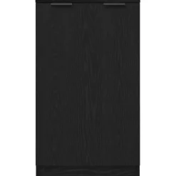 vidaXL - Schoenenkast met 2 deuren - Zwart eiken - Bewerkt hout - 59x35x100 cm