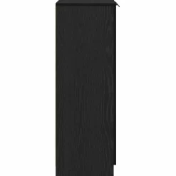 vidaXL - Schoenenkast met 2 deuren - Zwart eiken - Bewerkt hout - 59x35x100 cm