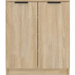 vidaXL - Schoenenkast met 2 deuren - Sonoma eiken - Bewerkt hout - 59x35x70 cm
