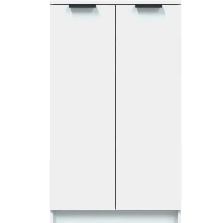 vidaXL - Schoenenkast met 2 deuren - Wit - Bewerkt hout - 59x35x100.5 cm