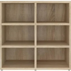 Schoenenkasten-vidaXL - Schoenenkast met 6 vakken - Sonoma eiken - Bewerkt hout - 52.5x30x50 cm