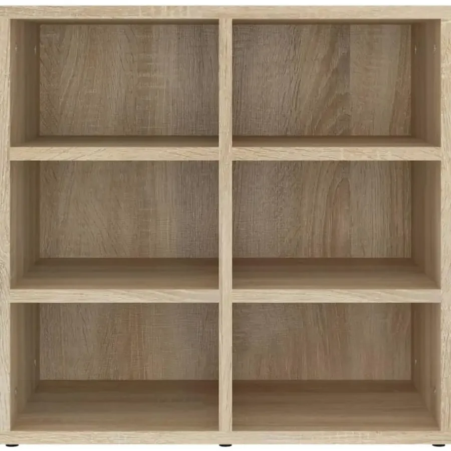 Schoenenkasten-vidaXL - Schoenenkast met 6 vakken - Sonoma eiken - Bewerkt hout - 52.5x30x50 cm