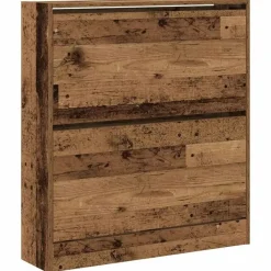 Schoenenkasten-vidaXL - Schoenenkast voor entree 4 paar - Oud hout - 80x21x87,5 cm
