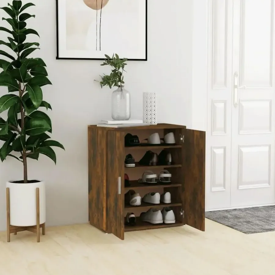 vidaXL - Schoenenrek - Bruin - Bewerkt hout - 60 x 35 x 70 cm
